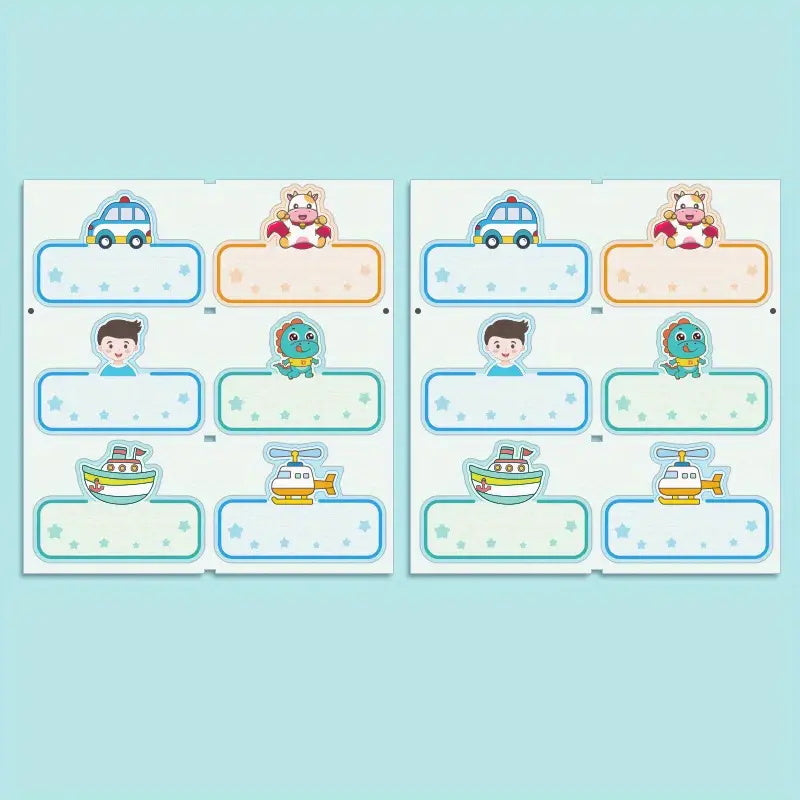 24pcs Washable Name Stickers Personalized Tags Waterproof Label
