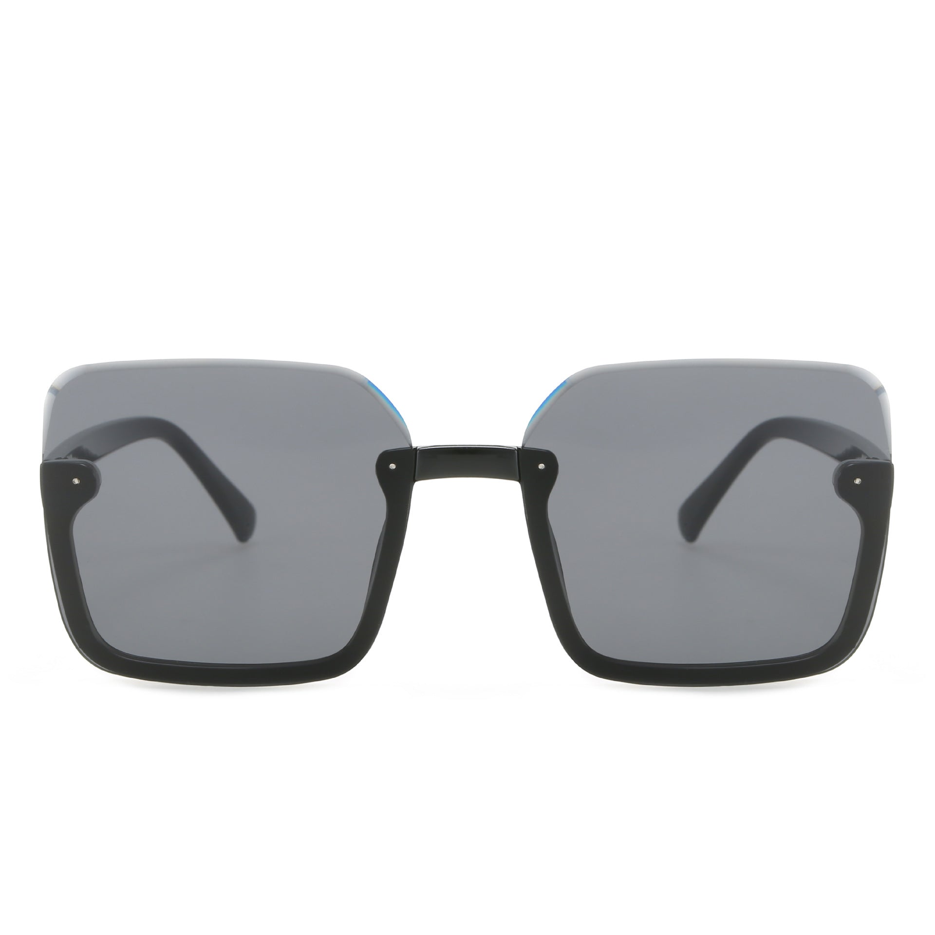 Oversized Semi Rimless Sunglasses UV400