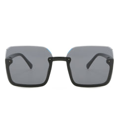 Oversized Semi Rimless Sunglasses UV400