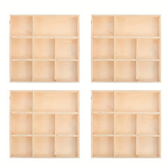 Wooden Desktop Tray Earring Display Storage Box