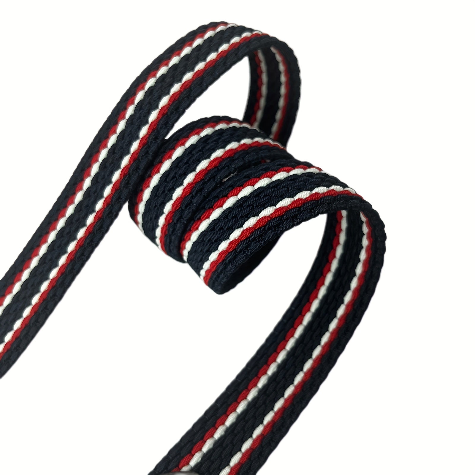 Men's Braid Stretch Belt Pin Buckle Casual Elastic Belt for Jeans