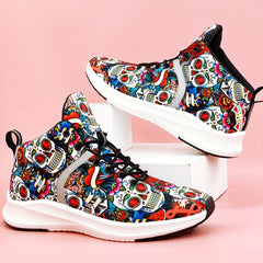 Skull Print Lightweight Running Shoes Non Slip Outdoor Sneakers