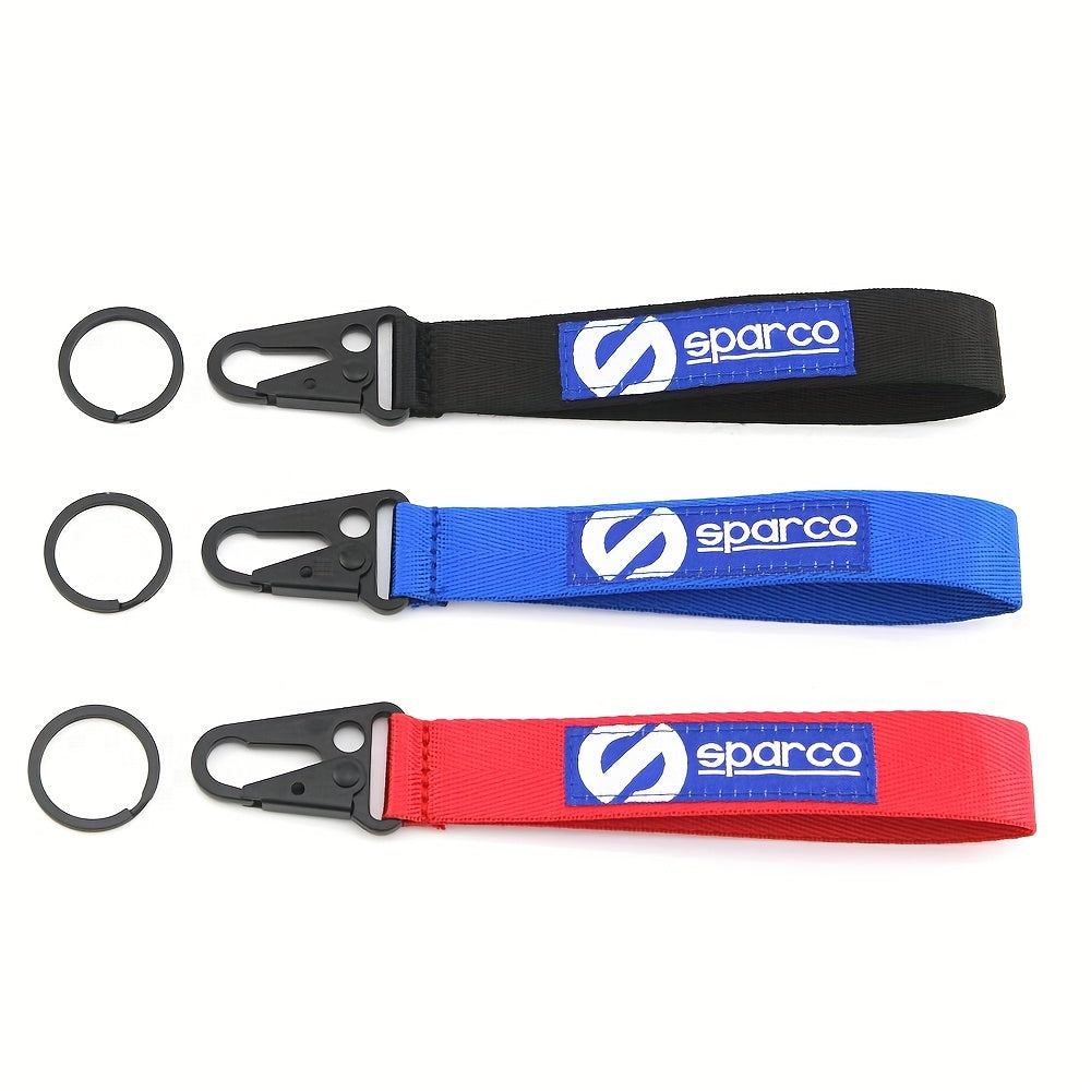 Universal Racing Style Car Modified Fabric Embroidered Keychain