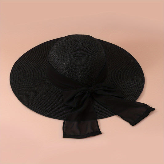 Sun Hat Wide Brim UV Protection Straw Hat Classic Floppy Beach Hats For Women