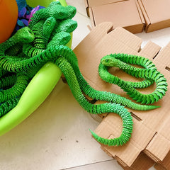 Customizable 3D Printed Snake Shaped Sculpture Desk Decor