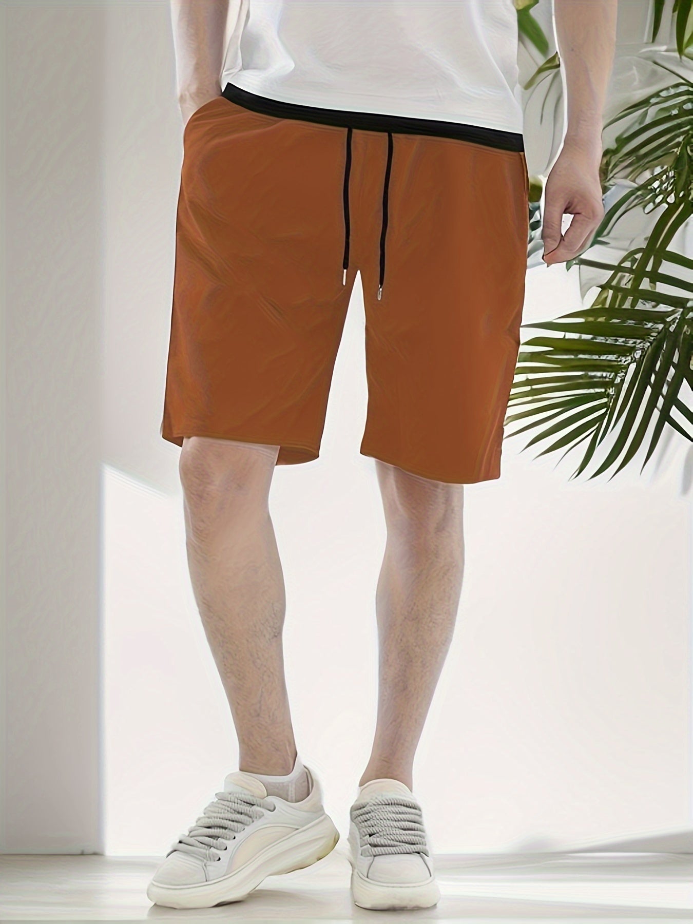 Men's Drawstring Bermuda Shorts for Summer Workouts