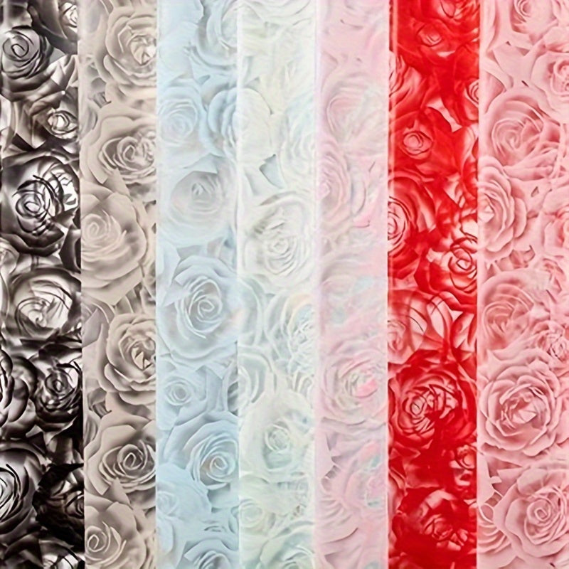 20pcs Rose Printed 57 91 Cm Gift Wrapping Paper