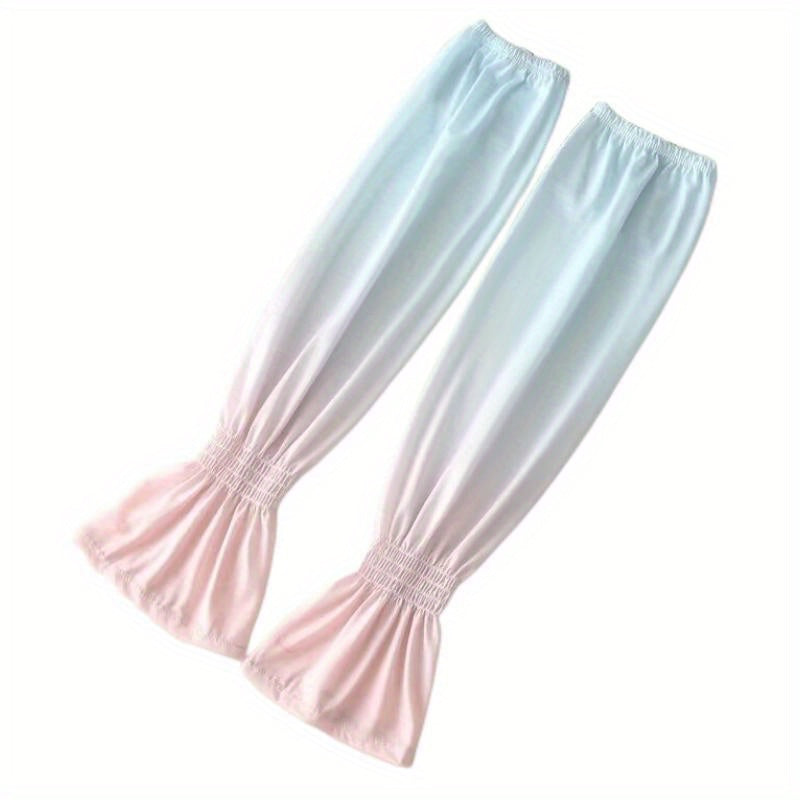 Gradient Sleeves Loose Sunscreen Ice Gloves for Women
