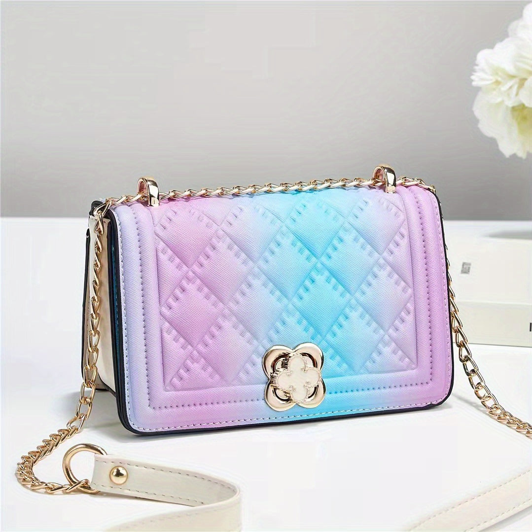 Rhombus Embossed Crossbody Bag Quilted Shoulder Bag