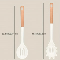 Silicone Cooking Tools Set Non Stick Spatula Soup Spoon Baking Utensils