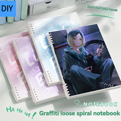 Customizable Waterproof Spiral Notebook with Removable Cover Personalized Anime