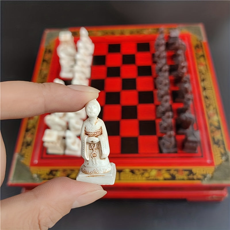 Vintage Terracotta Warriors & Qing Soldiers Chess Set