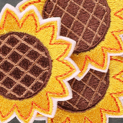 4pcs Sunflower Embroidered Patches for Girls Coat & Hat DIY
