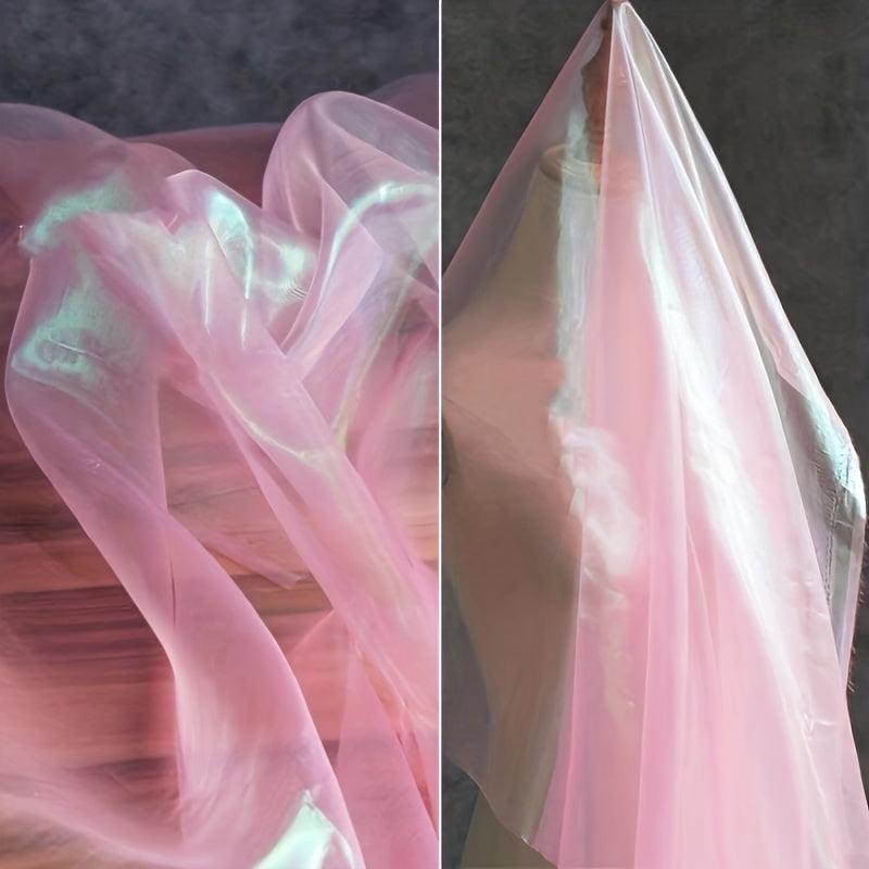 Colorful Laser Cloth Glass Yarn Organza Fabric 0.91m x 2.74m