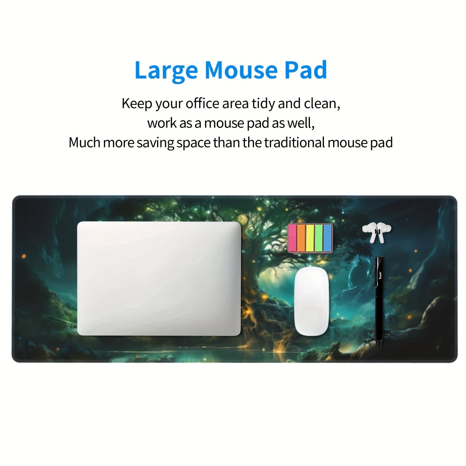 Green Magical Tree Gaming Mouse Pad XL