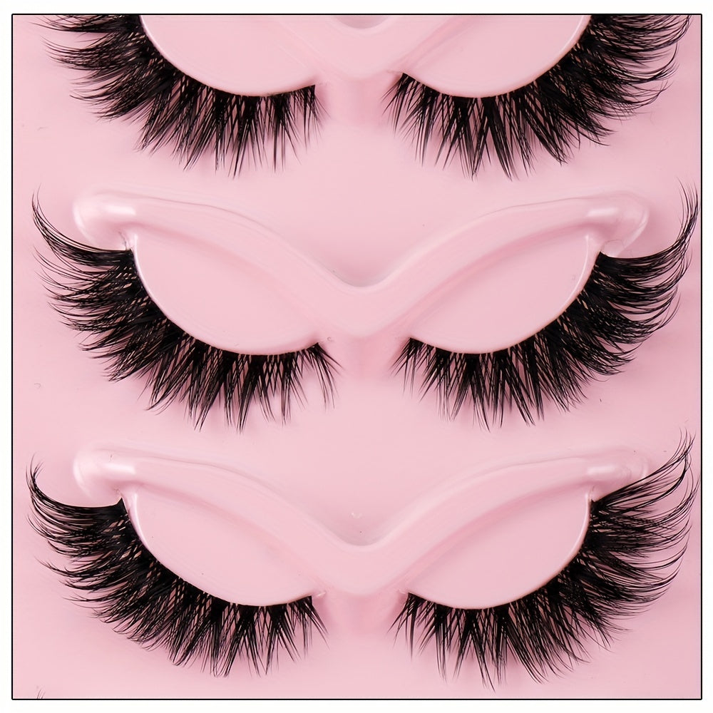 5 Pairs Fox Eye Lashes Winged End Cat Eye Lashes for Party Makeup