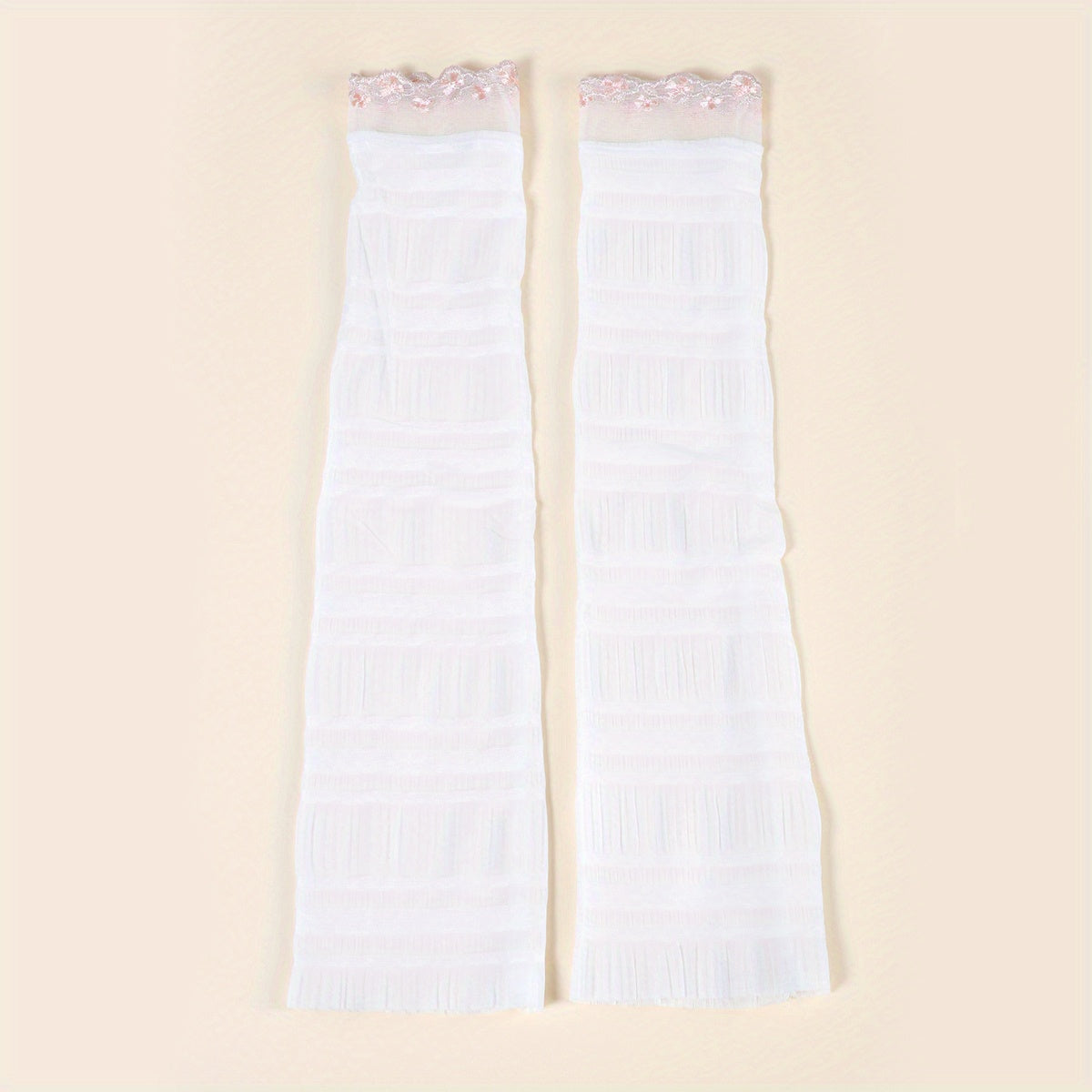 Lace Long Gloves Women Arm Sleeves Sunscreen UV Protection Fingerless Glove
