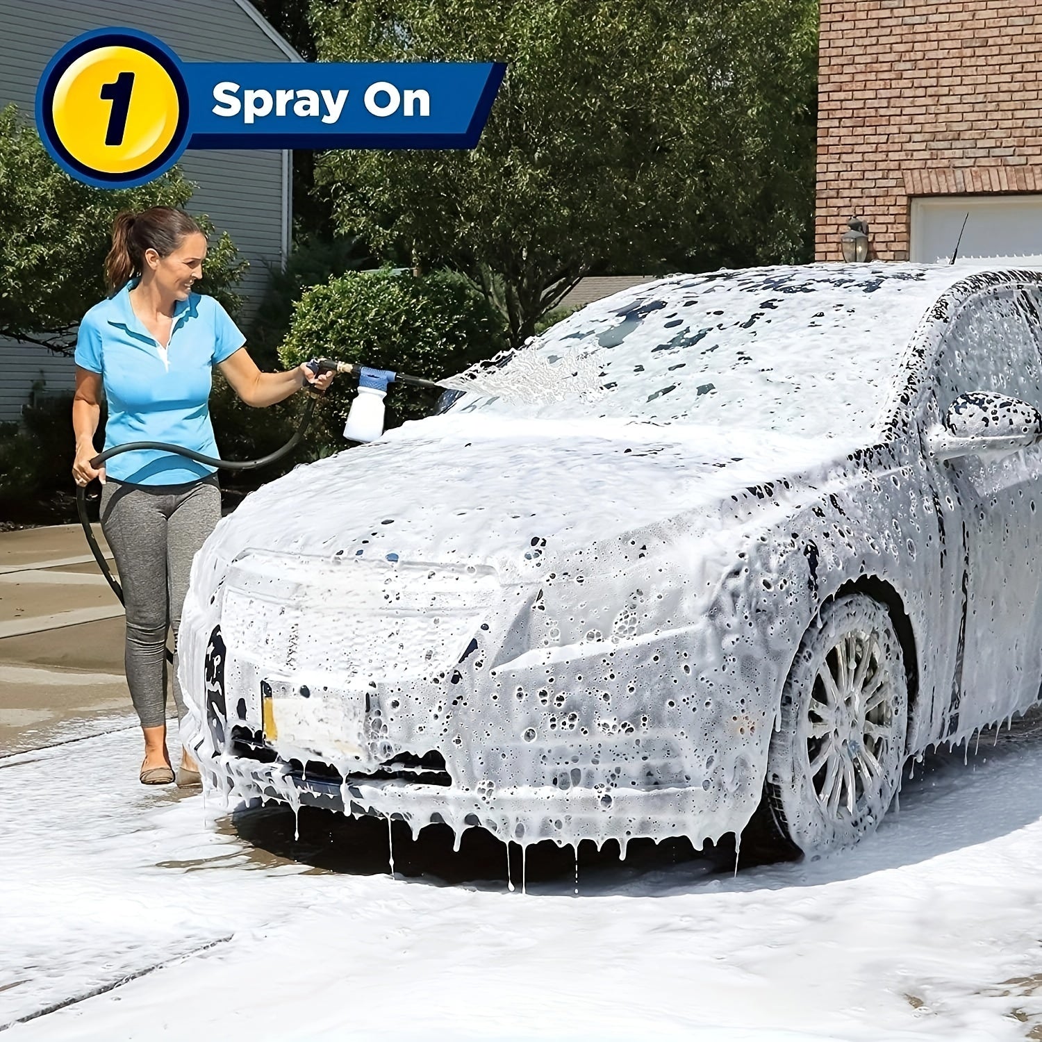 Adjustable Range Car Wash Gun Foam Jet Nozzle Gun For Cars Trucks Boats