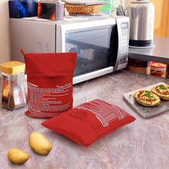 2pcs Reusable Microwave Potato Bags for Delicious Potatoes in Minutes