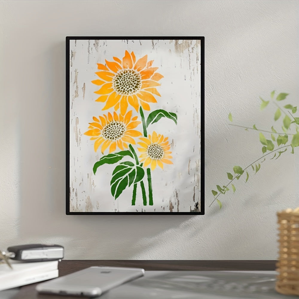Large Sunflower Stencil 30 - Reusable DIY Template for Art