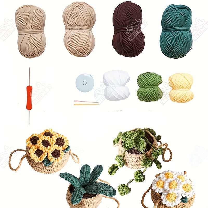 Crochet Yarn Potting Material Package Beginner Crochet Kit
