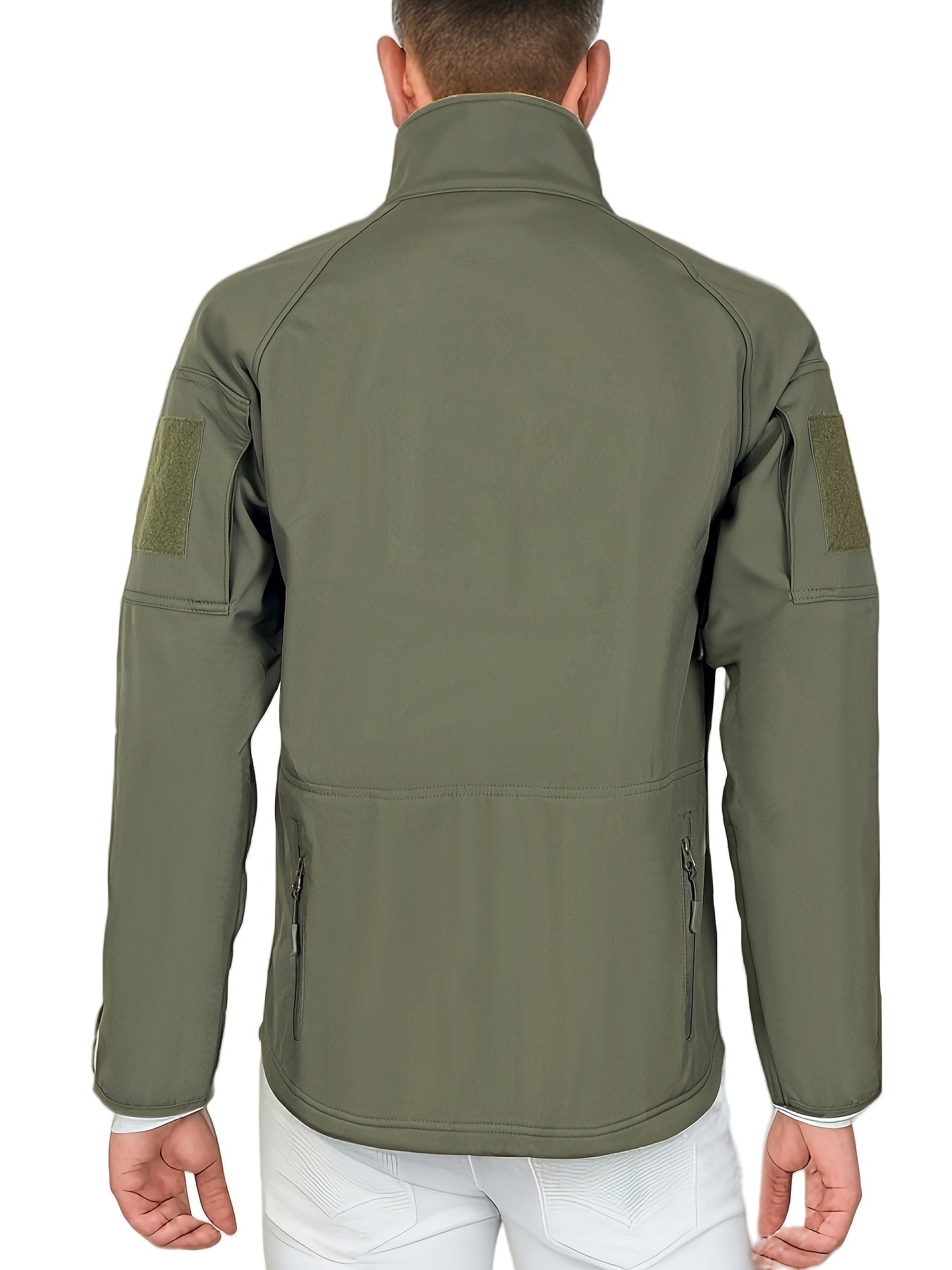 Men's Casual Stand Collar Softshell Jacket For Outdoor Activities