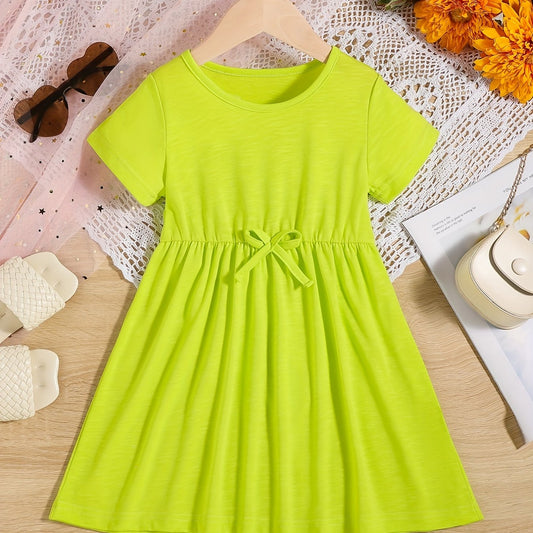 Girls' Comfy Short Sleeve Tunic Dress Skater Dresses