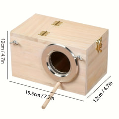 Solid Wood Parrot Breeding Box Spacious Nesting Cage