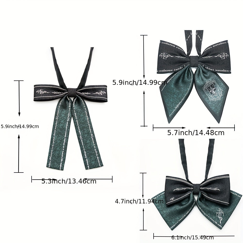 Retro Pattern Men's Bow Tie Green Matching Print Clothing Accessories