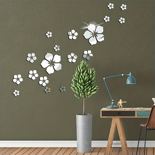18pcs 6.1" Acrylic Flowers Adhesive Home Decoration Indoor Outdoor