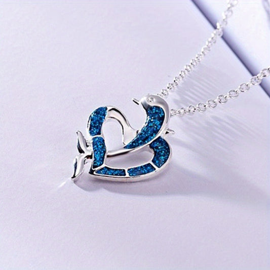 Girl's Love Dolphin Necklace Pendant Fairy Necklace Pendant Jewelry