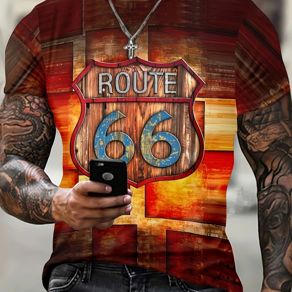 3D Print Tee Shirt Men's Casual Street Style Round Neck Summer Tee