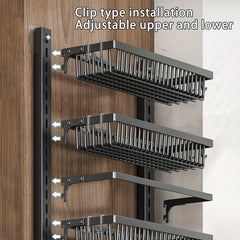 Adjustable Wall Mounted Storage Rack for Kitchen and Bathroom