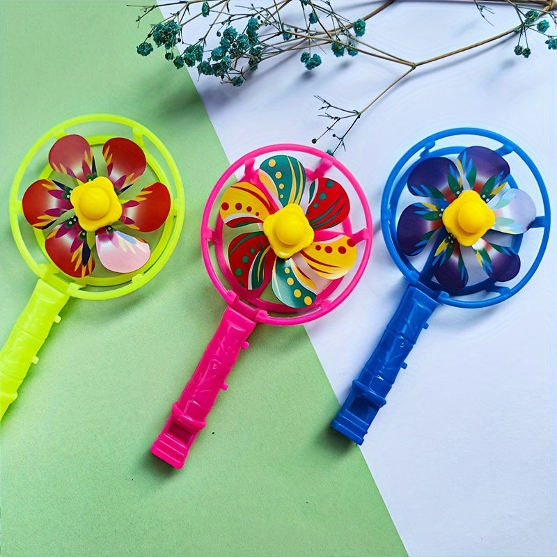 10pcs Colorful Whistle Small Windmill Windmill Toys Small Colorful Whistling
