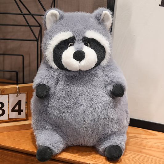 Gray Raccoon Plush Toy for Kids Home Decoration Halloween Gift