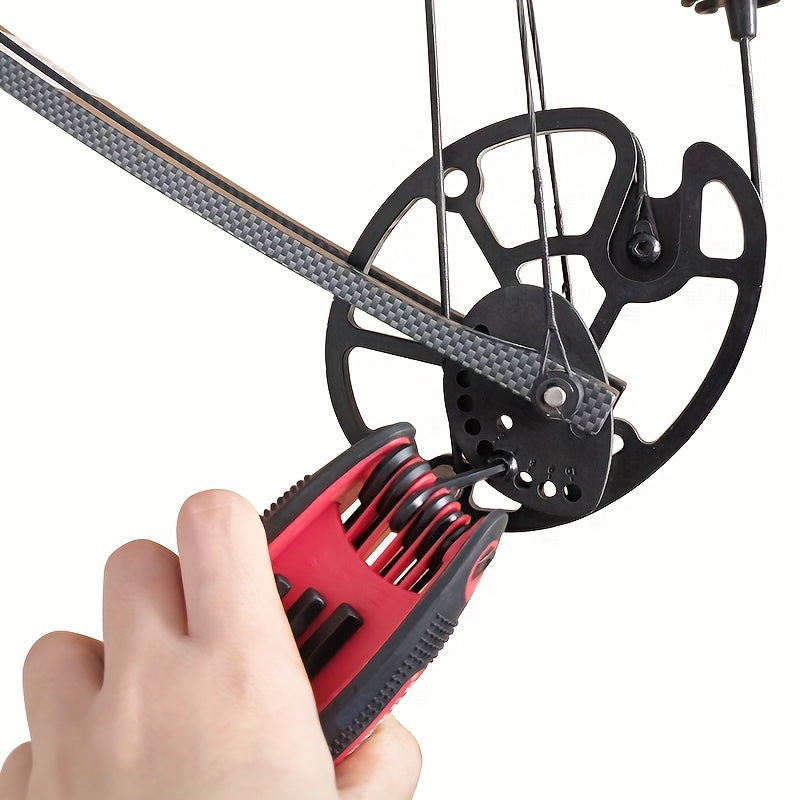 Foldable 9-in-1 Archery Tool for Recurve & Compound Bows