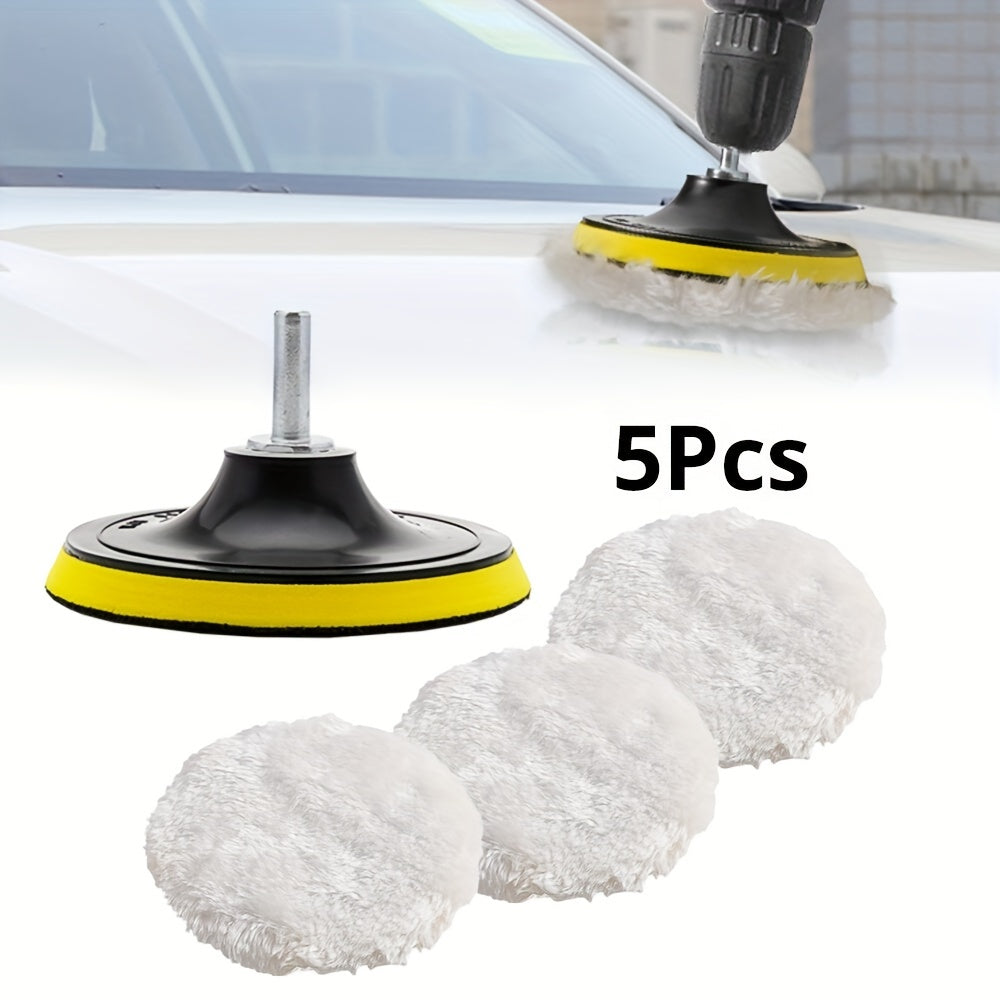 Car Polishing Kit Pad Sponge Wool Wheel Auto Paint Care Polisher Pads