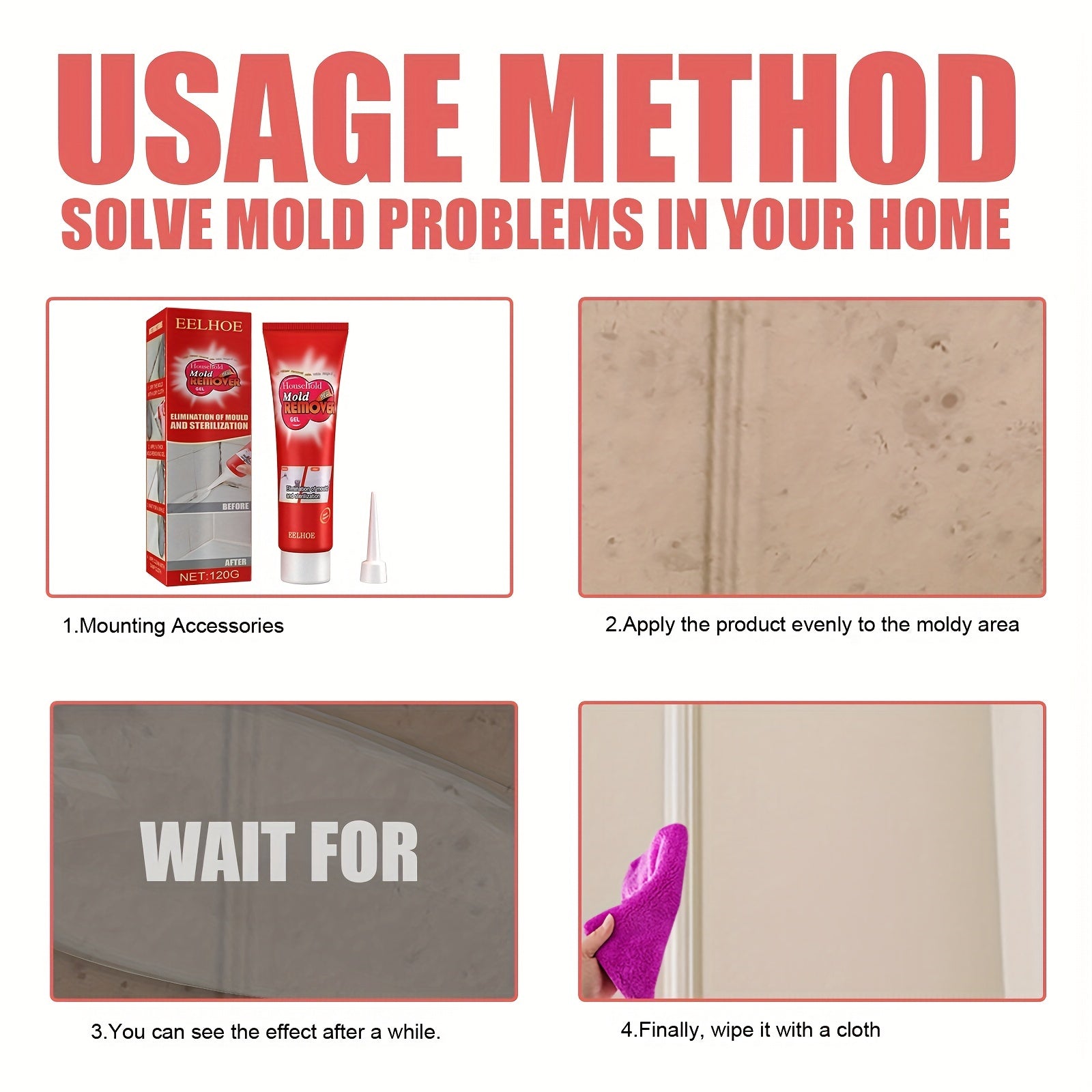 Mold Remover Gel Household Cleaner - 120g