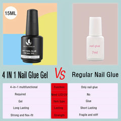 Gel Polish 10 16 Cm 1 Nail Glue And Base Gel For Acrylic Nails 1PCS 15ML