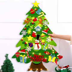 Felt Ornaments DIY Christmas Tree Wall Stickers Door Stickers