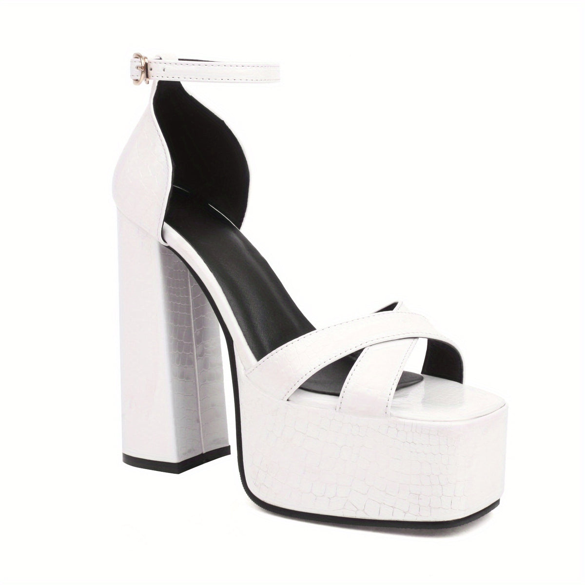 Women's Block Heel Square Toe Pumps