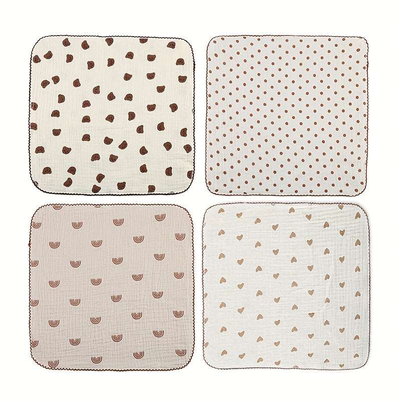 Cartoon Print Baby Burp Cloth All Cotton Handkerchief