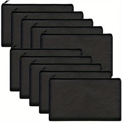 10PCs Blank Canvas Zipper Pouch Bulk for Cosmetic & DIY Crafts