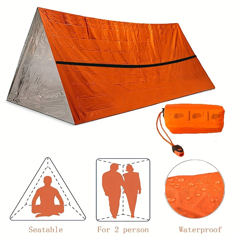 2 Person Emergency Shelter Survival Bivy Tube Tent Kit