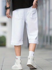 Men's Classic Cuffed Denim Shorts