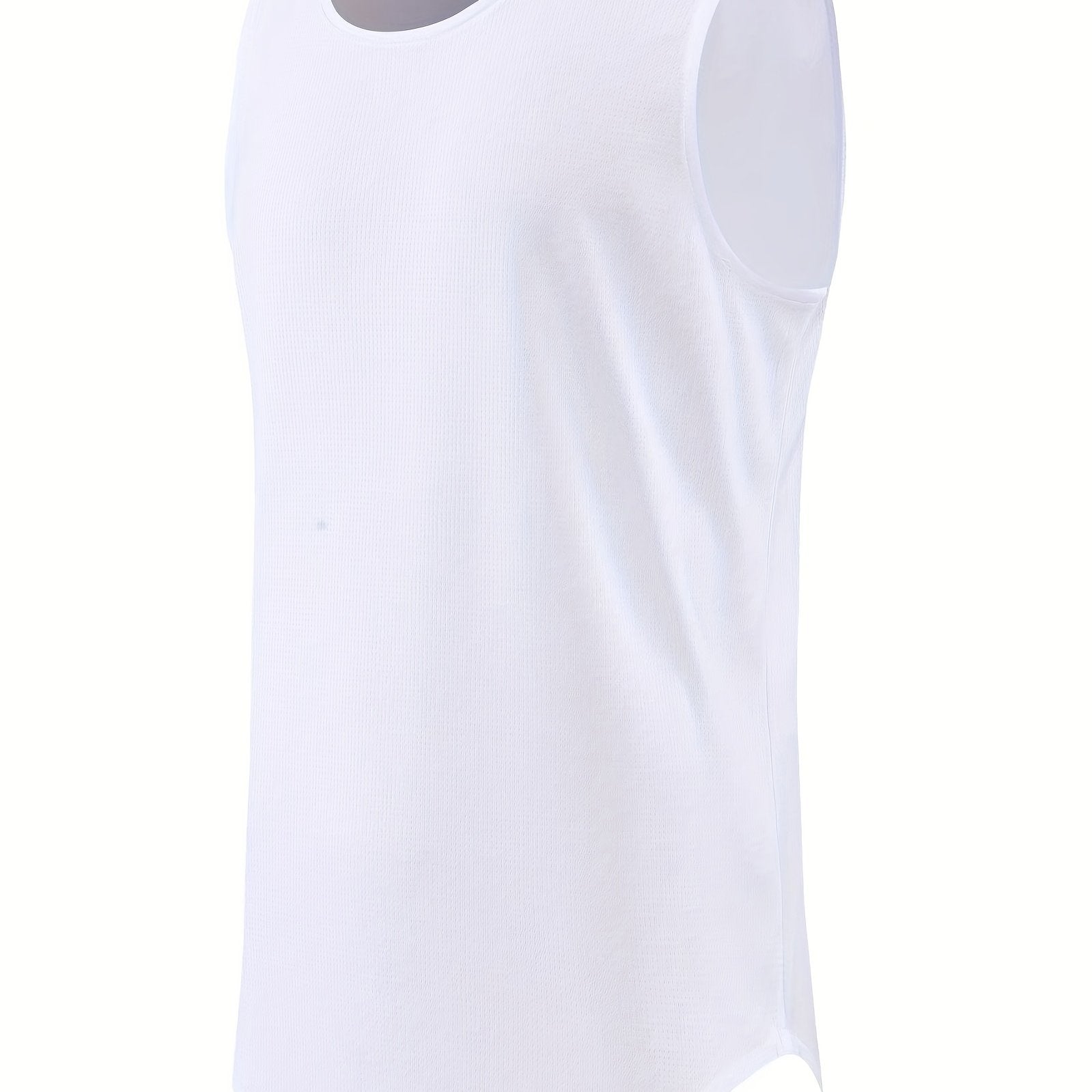 Men's Breathable Tank Top Sleeveless Crew Neck Mid Stretch