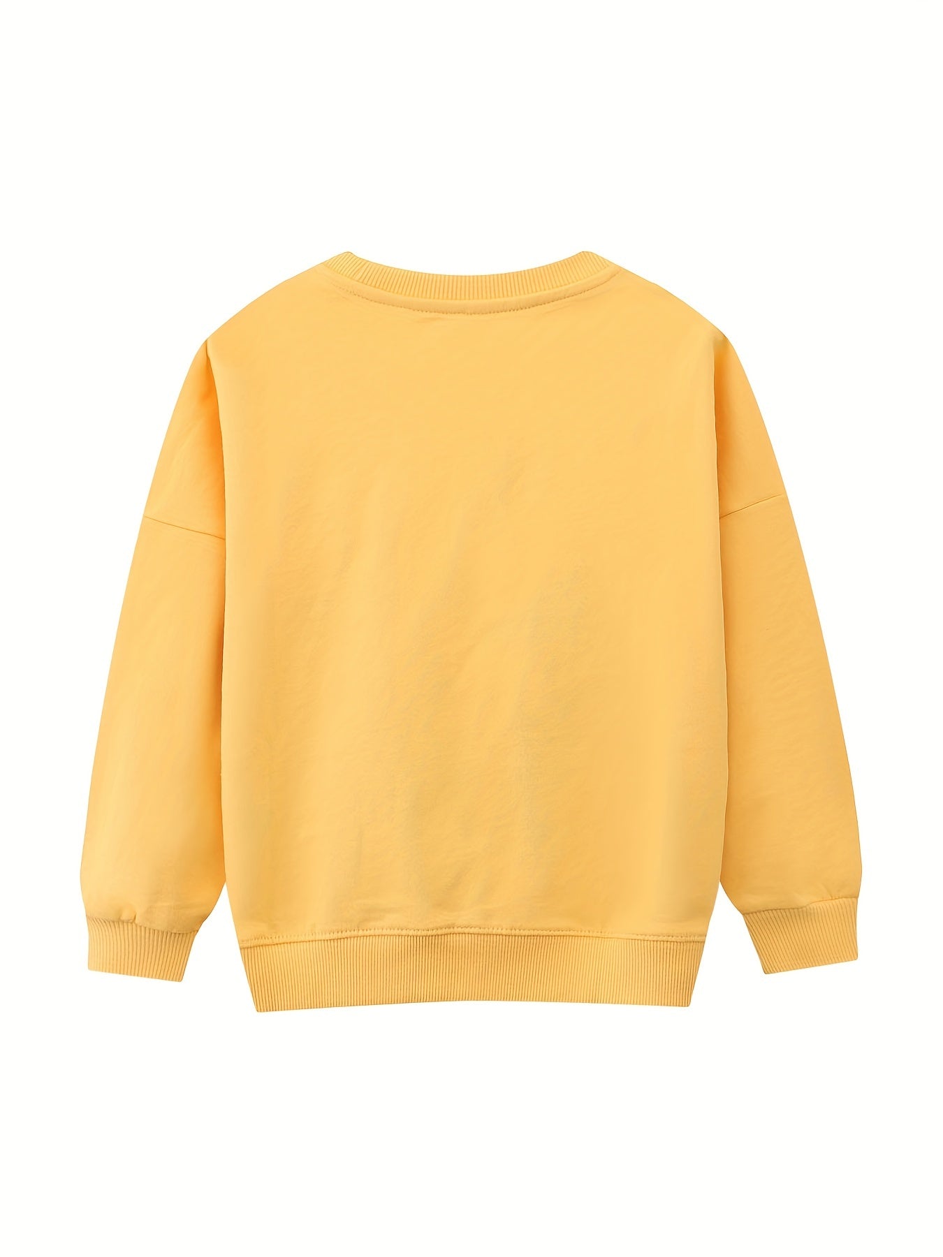 Girls' Bunny And Carrot Embroidery Sweatshirt Soft Comfy Long Sleeve Top
