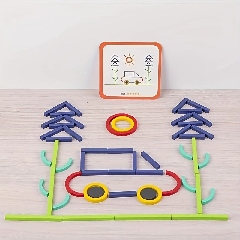 150pcs Wooden Building Blocks Educational Toy Gift for Kids