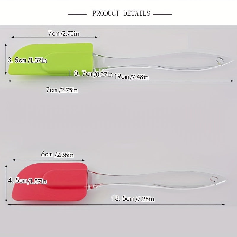 2pcs Silicone Baking Spatula Cream Scraper Heat Resistant Butter Spreader
