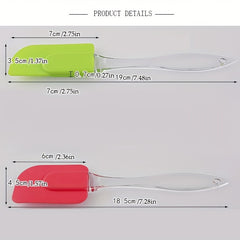 2pcs Silicone Baking Spatula Cream Scraper Heat Resistant Butter Spreader